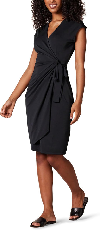 Robe Midi Femme en coton, col V, coupe moulante – Menvelo