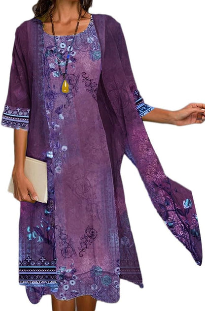 Robe Midi Femme en tulle, fleurie, coupe fluide – Menvelo