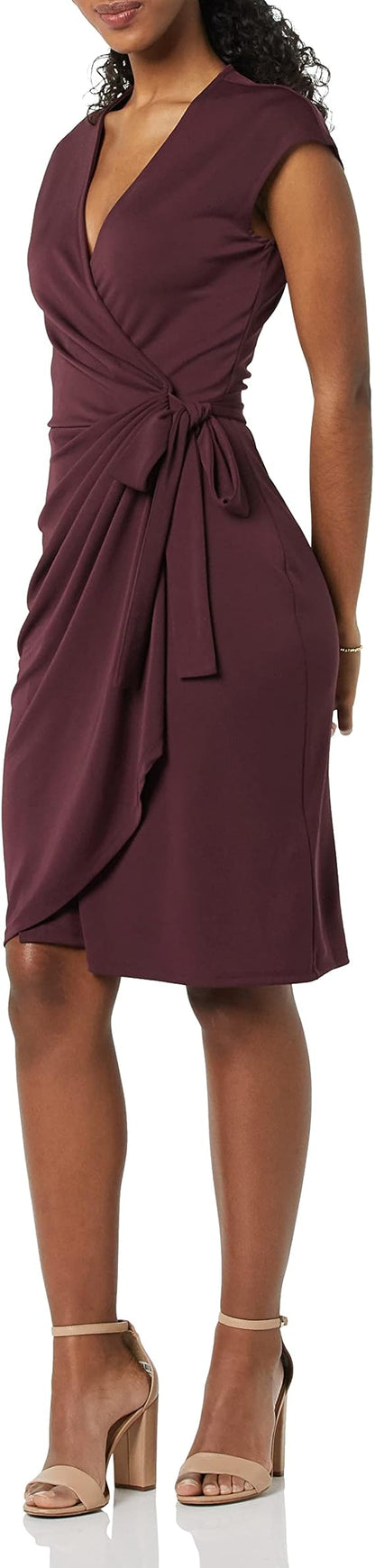 Robe Midi Femme en coton, col V, coupe moulante – Menvelo