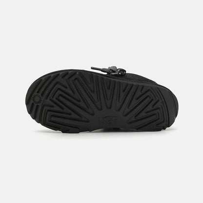 UGG Lowmel Lo Black baskets homme et femme en daim et textile recyclé noir, détail intérieur