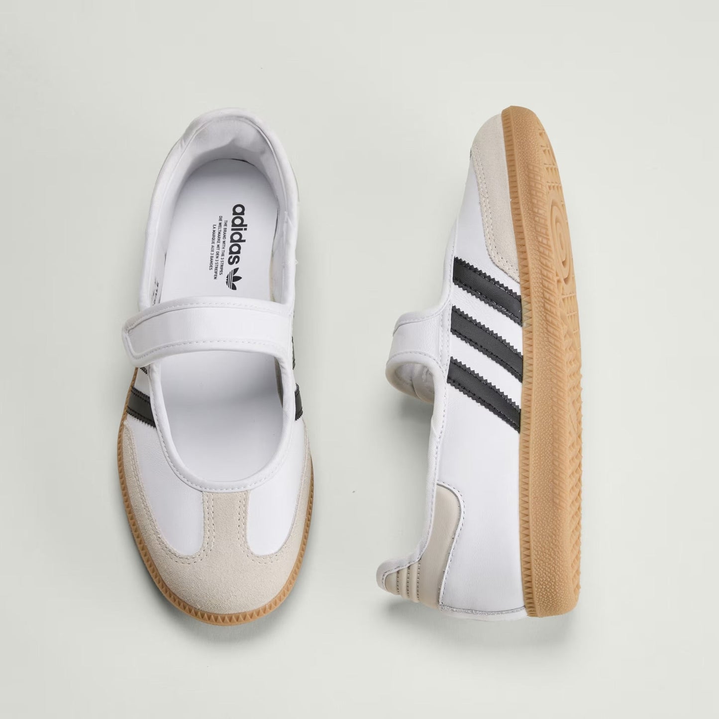 Sneakers basses Adidas Samba jane white black gum unisexe
