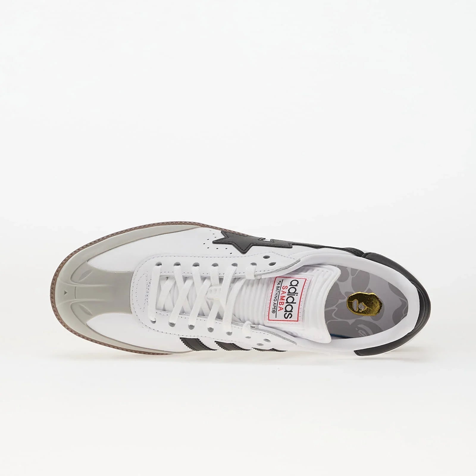 Sneakers basses Adidas Samba bape white black gum unisexe