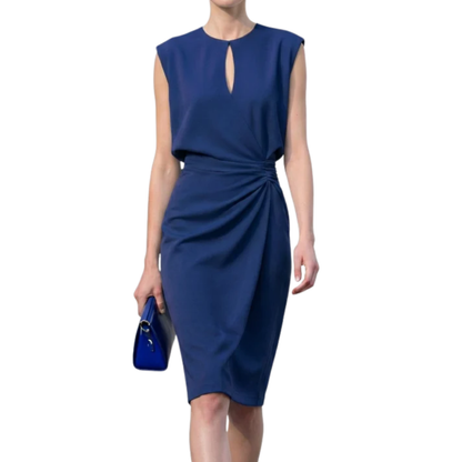 Robe Cocktail Femme – Silhouette Drapée & Taille Froncée