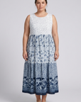 Robe Femme Longue Imprimée Fleurie – Coupe Ample Sans Manches
