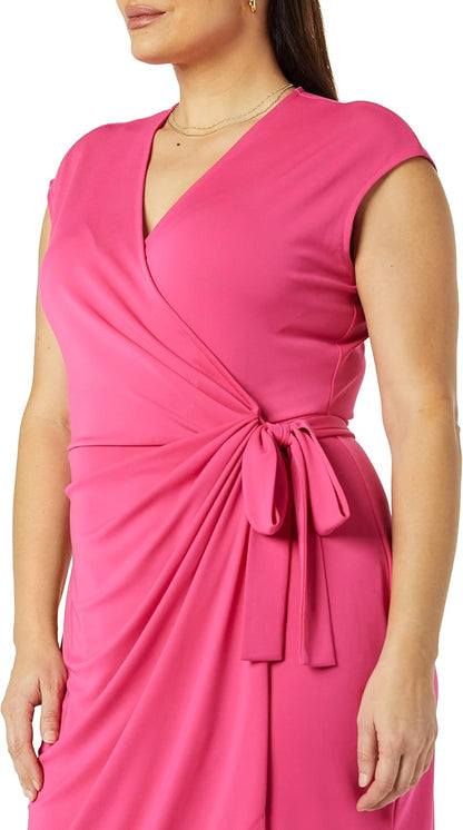 Robe Midi Femme en coton, col V, coupe moulante – Menvelo