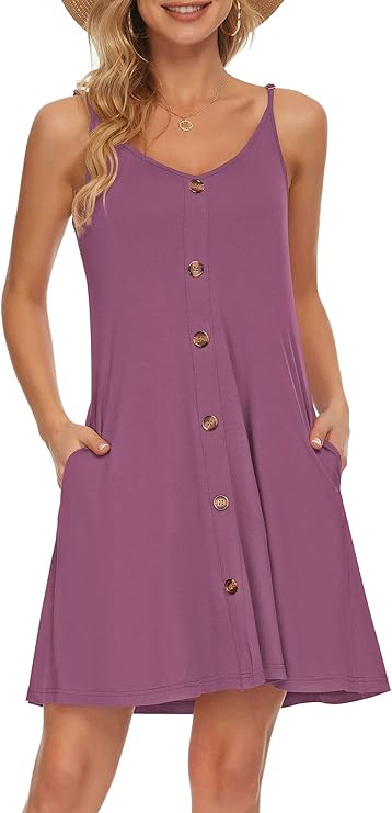 Robe Mini Femme en tissu léger, col V, coupe fluide – Menvelo