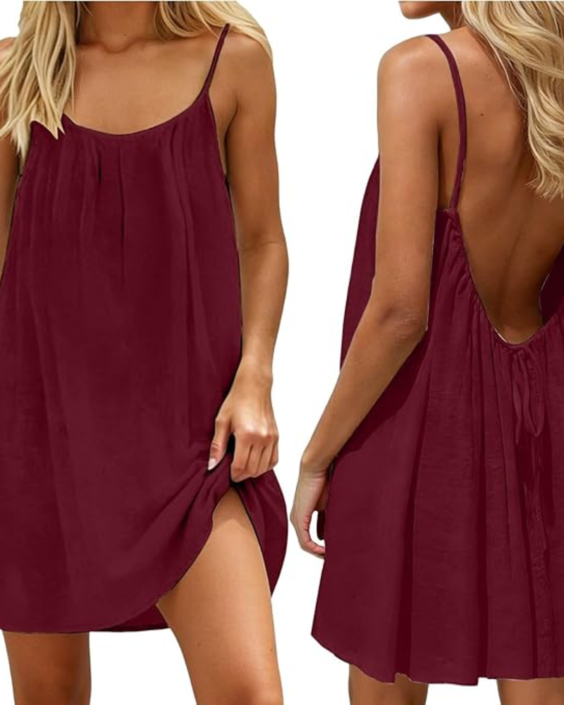 Robe Mini Femme en lin, coupe fluide – Menvelo