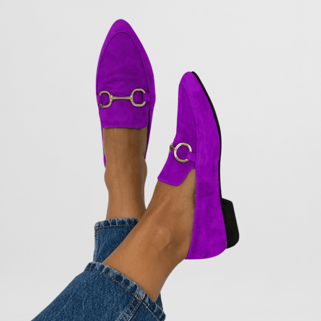 Mocassins Femme Salomé-Jade – détail de la tige