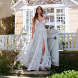 Robe Longue Femme Fleurie en Mousseline – Coupe A-Line Style Bretelles