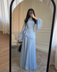 Robe Femme Col Rond Moulante Manches Longues – Tombé Fluide
