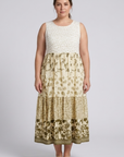 Robe Femme Longue Imprimée Fleurie – Coupe Ample Sans Manches