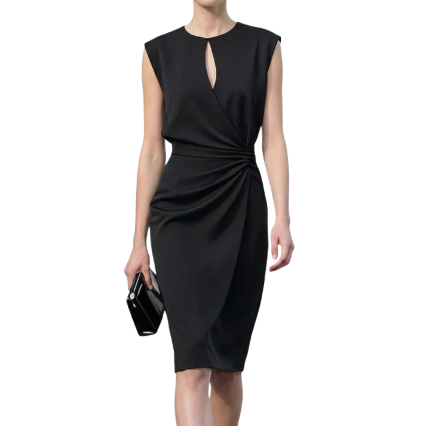 Robe Cocktail Femme – Silhouette Drapée & Taille Froncée