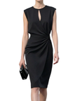 Robe Cocktail Femme – Silhouette Drapée & Taille Froncée