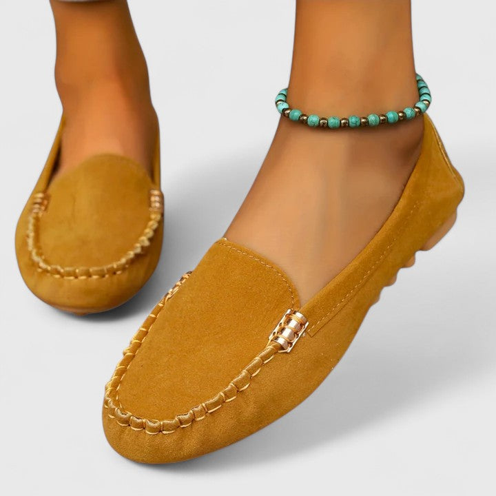 Mocassins Femme Salomé-Ambre – détail de la matière