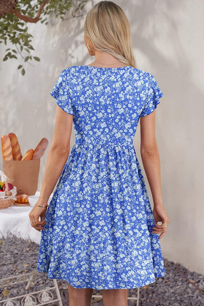 Robe Midi Femme en stretch, col V, coupe fluide – Menvelo