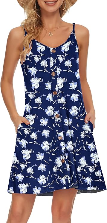Robe Mini Femme en tissu léger, col V, coupe fluide – Menvelo