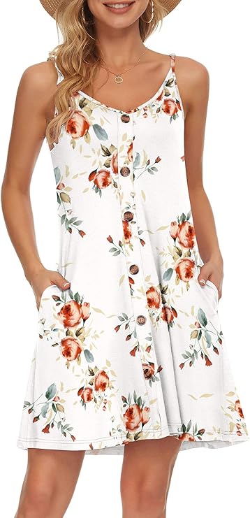 Robe Mini Femme en tissu léger, col V, coupe fluide – Menvelo