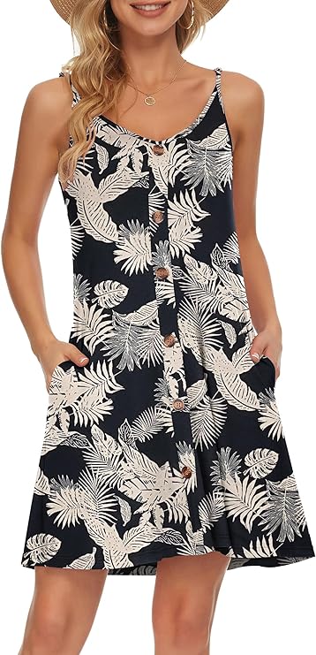 Robe Mini Femme en tissu léger, col V, coupe fluide – Menvelo