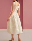 Robe Midi Élégante Femme Ligne A – Silhouette Structurée Ajustée