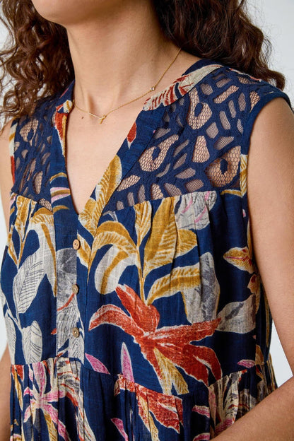 Robe Midi Femme en dentelle, col V, coupe confortable – Menvelo