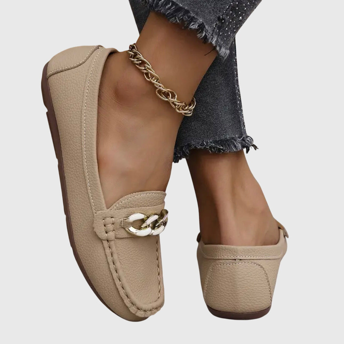 Mocassins Femme Pauline-Line – détail de la tige