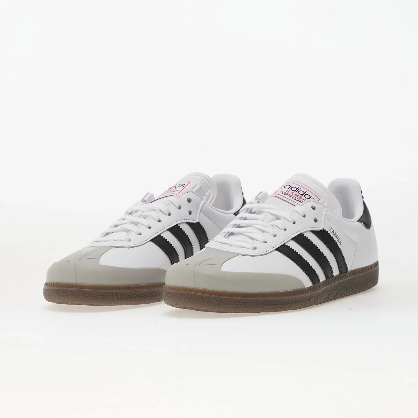 Sneakers basses Adidas Samba bape white black gum unisexe