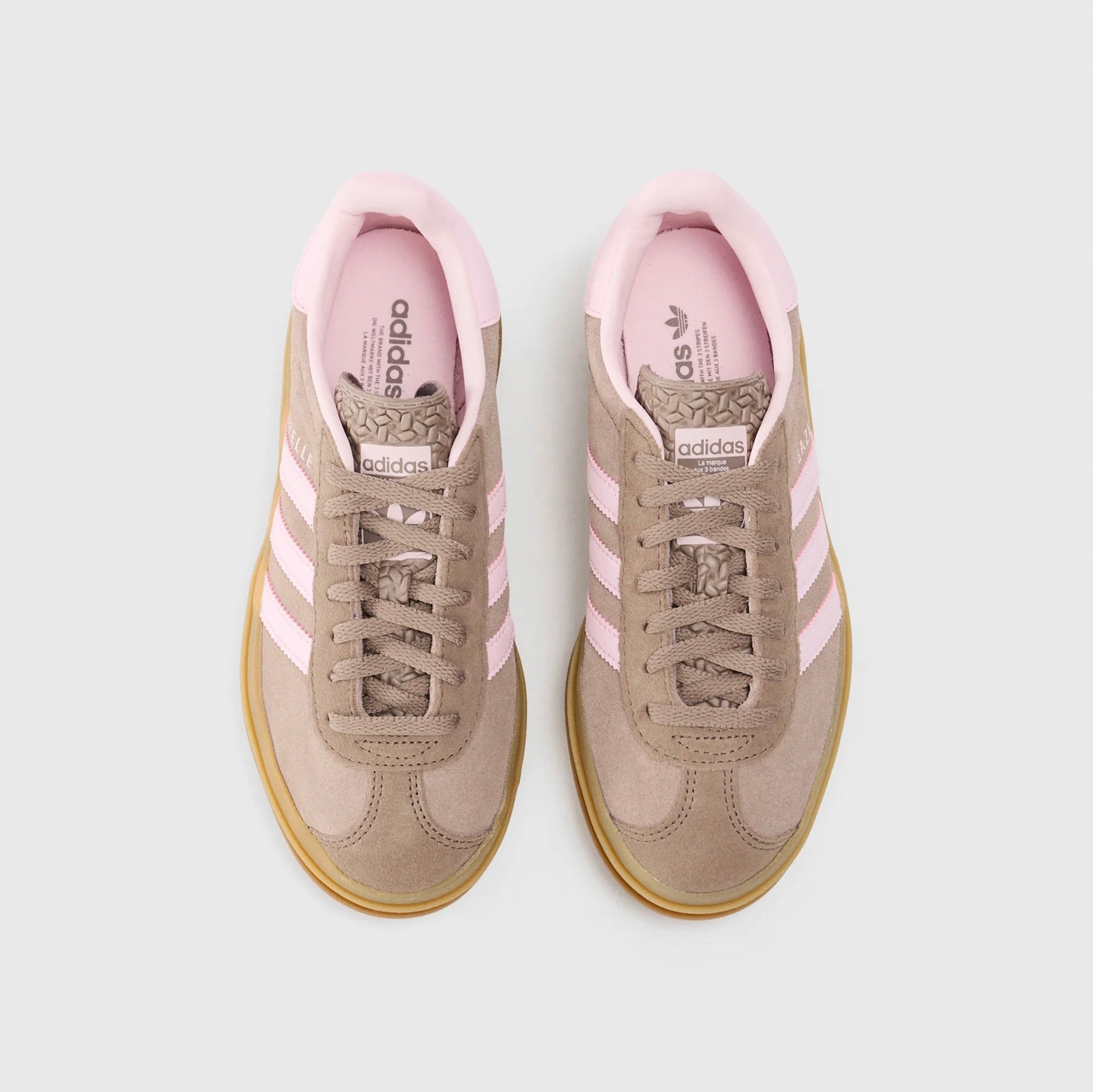 Sneakers basses Adidas Gazelle Bold trace brown clear pink femme