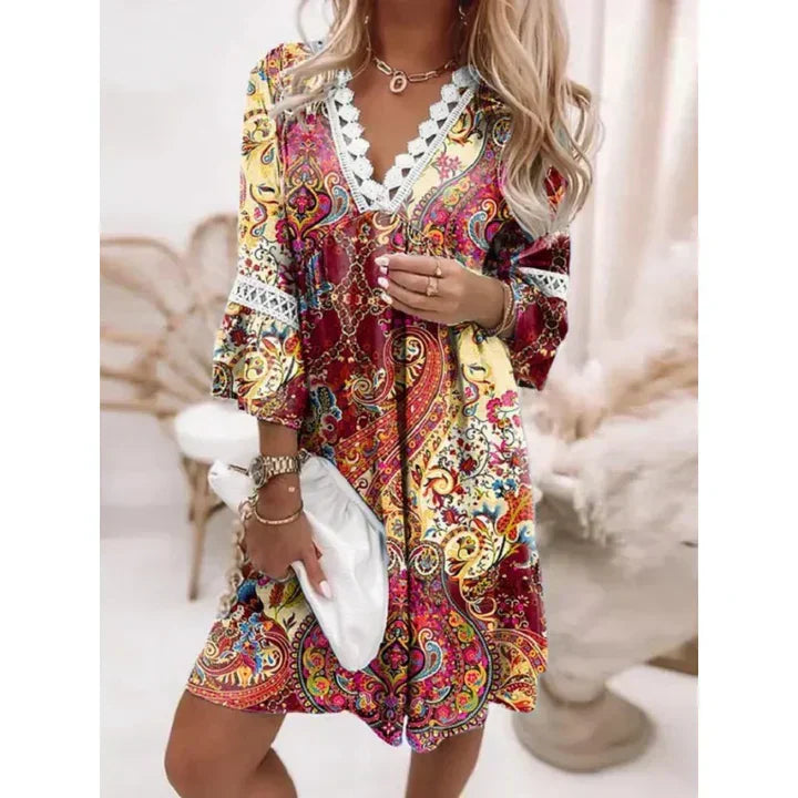 Robe d’Été Cassandra – Légèreté Florale et Élégance Décontractée