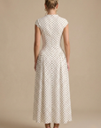 Robe Longue Femme à Pois – Légère Coupe A-Line Sans Manches