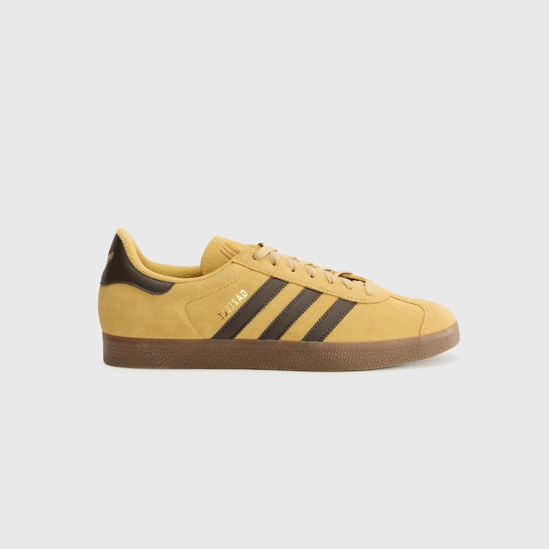 Sneakers basses Adidas Gazelle golden beige dark brown gold metallic unisexe