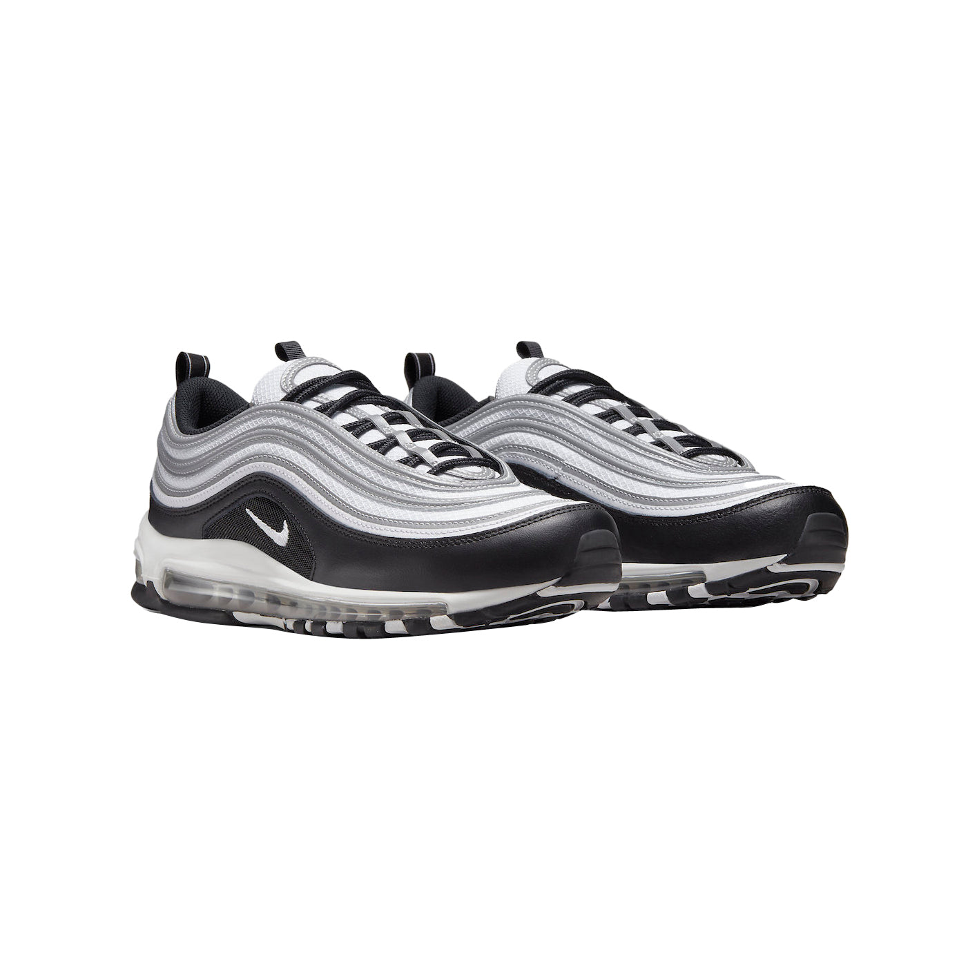 Nike Air Max 97 White Black Metallic Silver, Baskets Lifestyle Unisexe – photo 2
