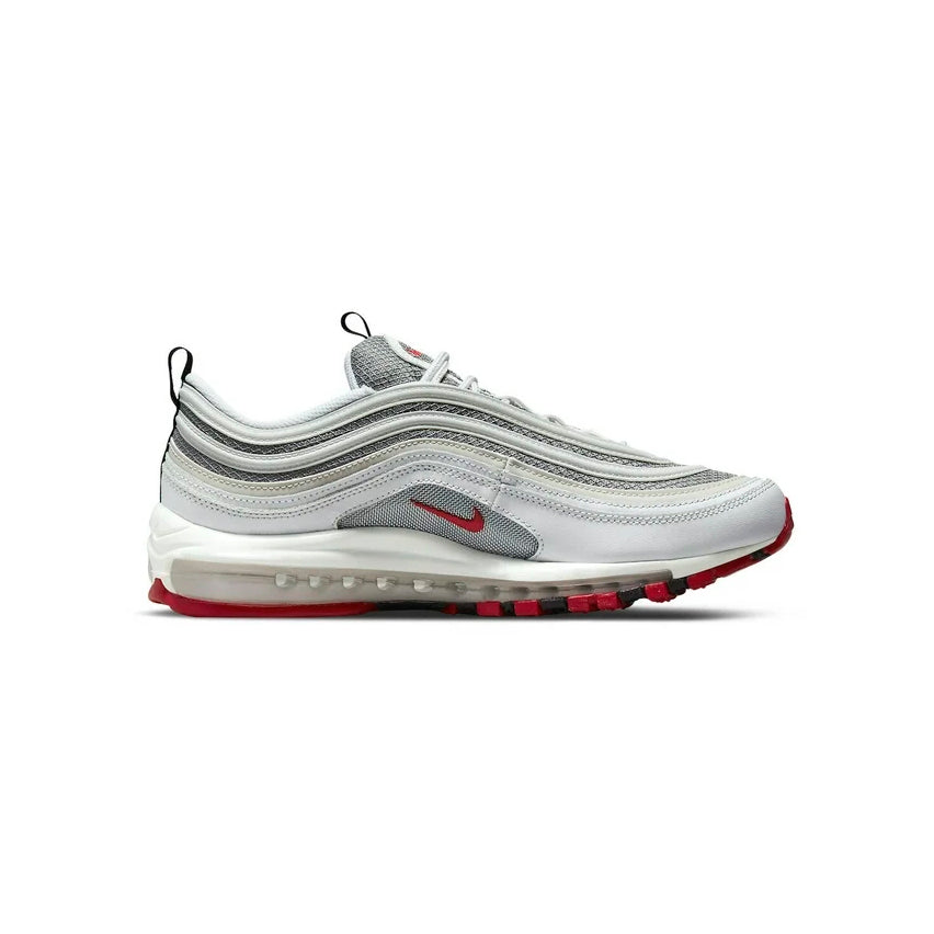 nike air max 97 grey varsity red baskets vue latérale