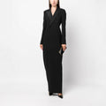 Robe Longue Femme Style Blazer – Col Cranté Croisé Coupe Colonne