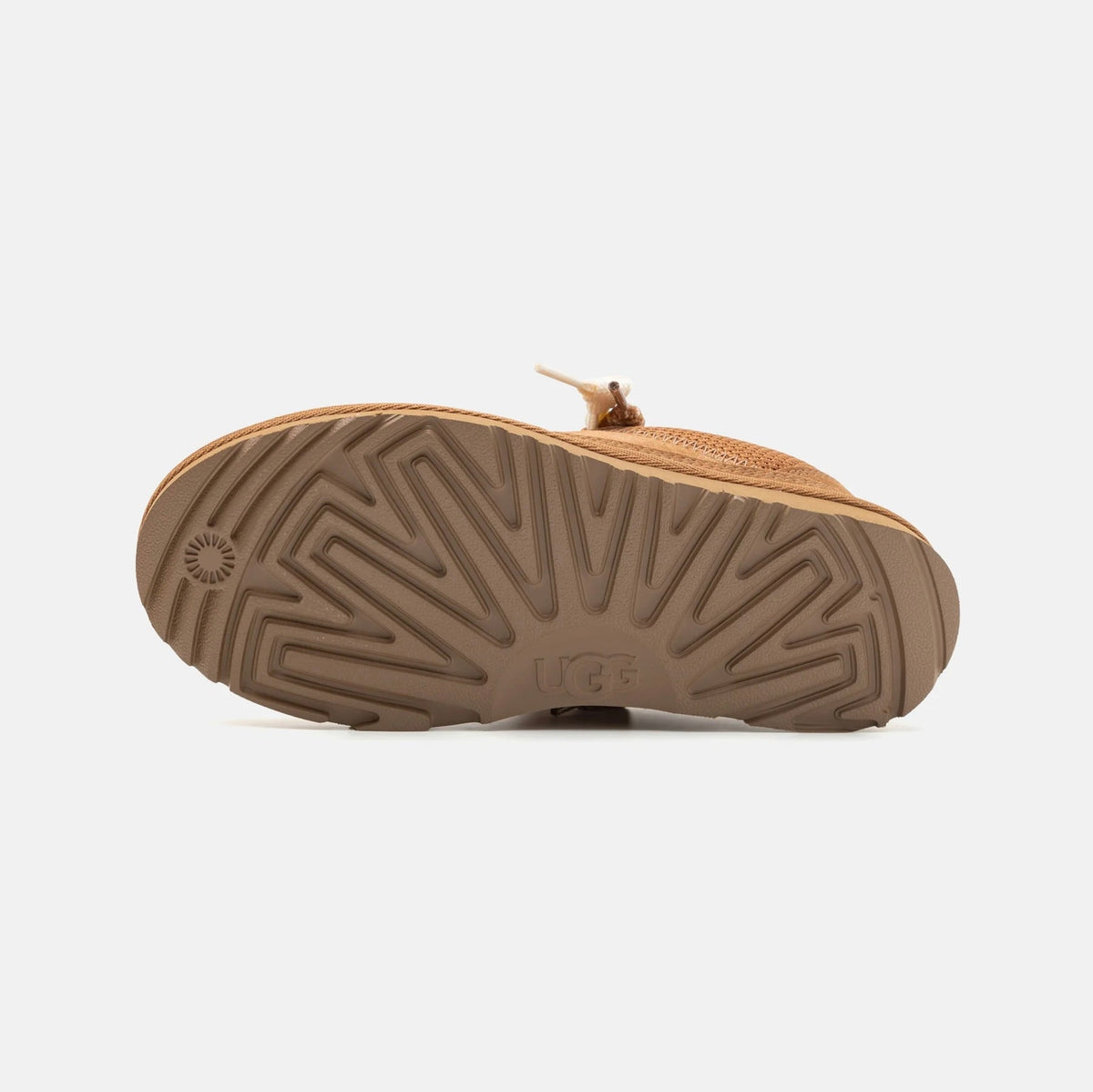 UGG Lowmel Lo Chestnut baskets femme en daim et textile recyclé marron chestnut, détail intérieur
