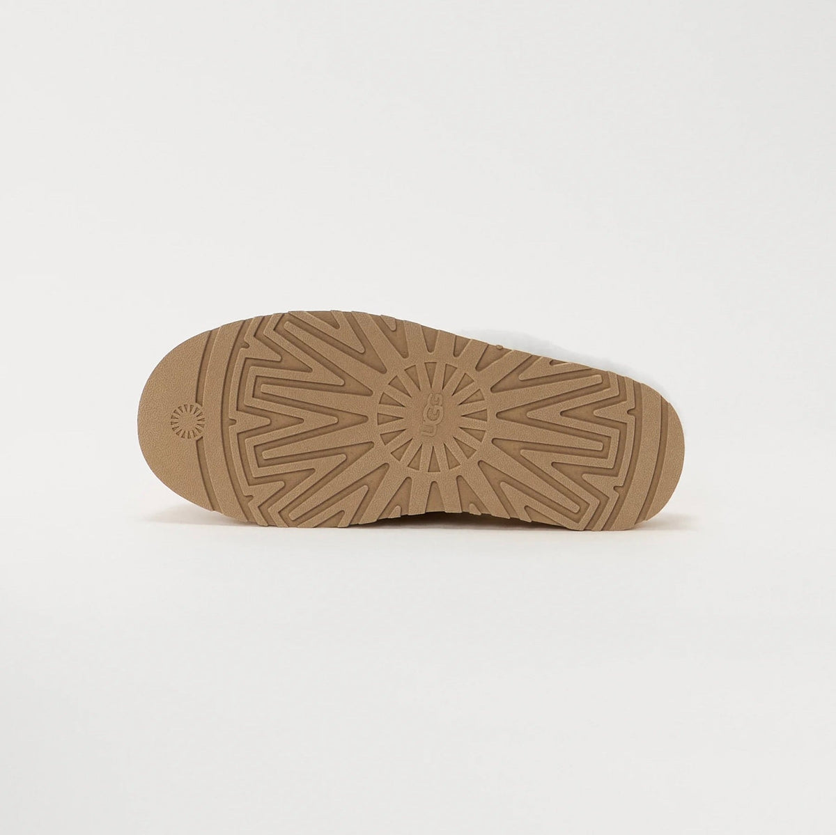UGG Disquette Sand sabots fourrés femme en daim et peau de mouton beige sable, détail intérieur