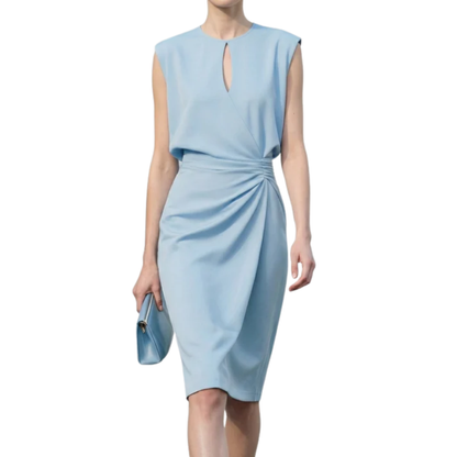 Robe Cocktail Femme – Silhouette Drapée & Taille Froncée