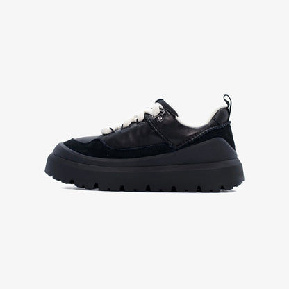 UGG Heritage Utility Sneaker Black baskets homme et femme en cuir et textile technique noir, détail intérieur