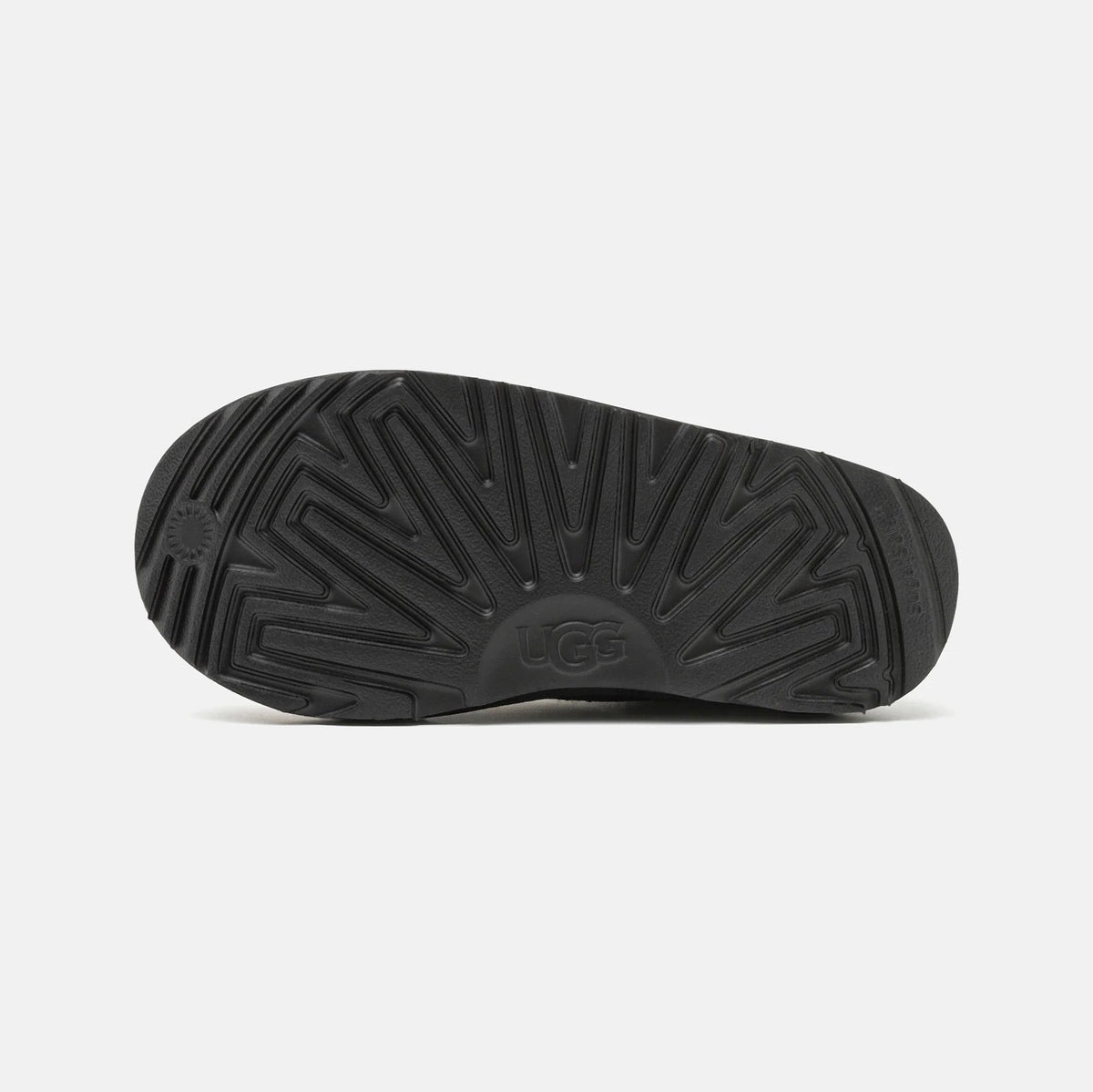 UGG Tasman II Black chaussons homme et femme en daim et peau de mouton noir, vue de dessus