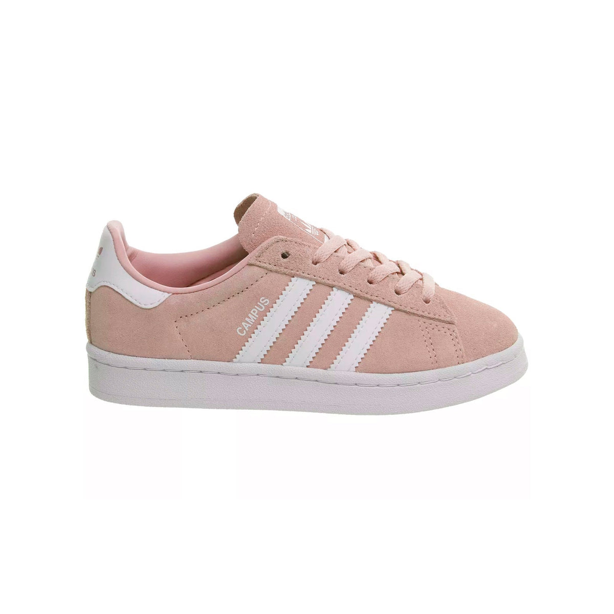 Adidas Campus 00s Pink baskets basses enfant en daim rose, vue de profil