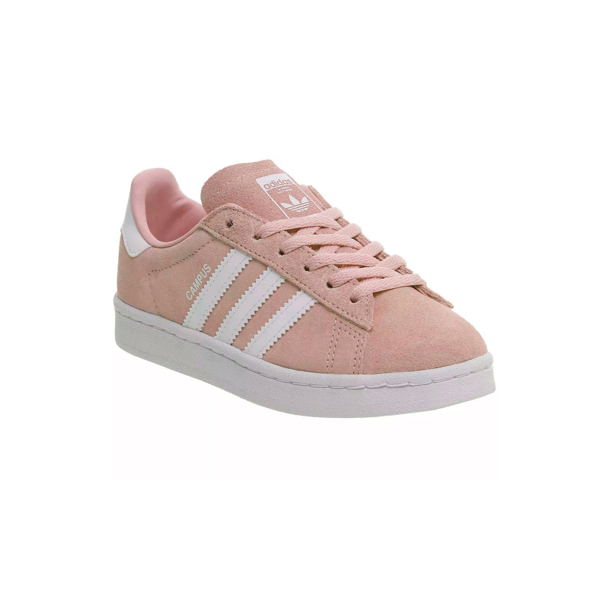Adidas Campus 00s Pink baskets basses enfant en daim rose, vue de face