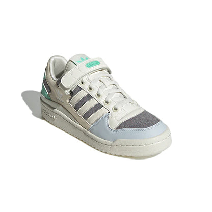 Adidas Forum Low Off White Wonder baskets basses homme et femme en cuir blanc cassé blanc, vue de face