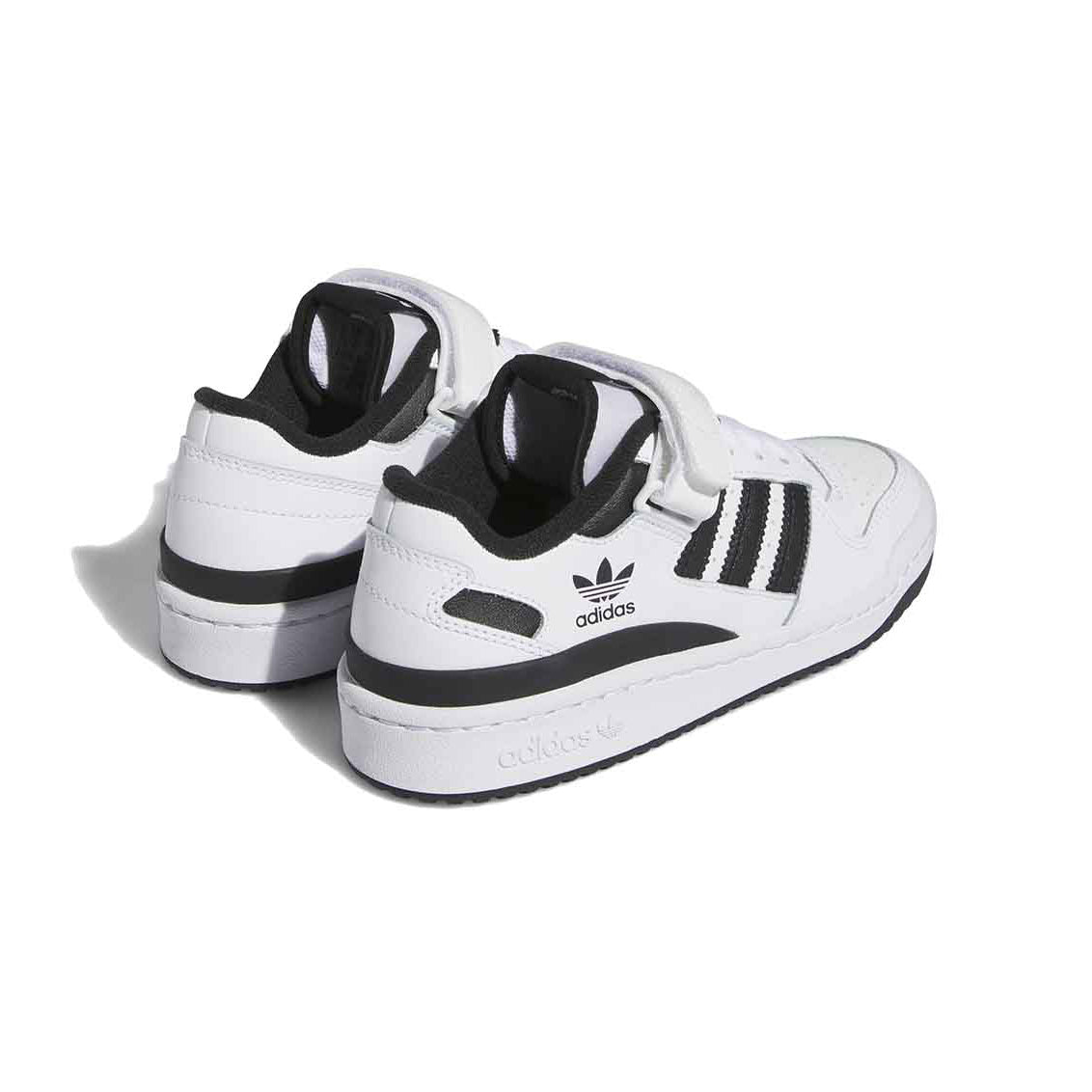 Adidas Forum Low Black baskets basses enfant en cuir noir, détail semelle
