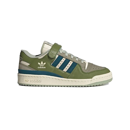Adidas Forum Low Great Outdoors Tech Olive baskets basses homme et femme en cuir kaki, vue de profil