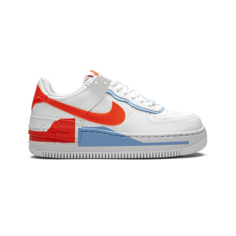 Nike Air Force 1 Low Shadow Summit White Team Orange, Baskets Basses Unisexe Cuir – photo 1