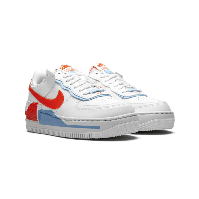 Nike Air Force 1 Low Shadow Summit White Team Orange, Baskets Basses Unisexe Cuir – photo 2