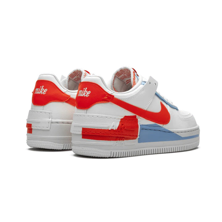 Nike Air Force 1 Low Shadow Summit White Team Orange, Baskets Basses Unisexe Cuir – photo 3