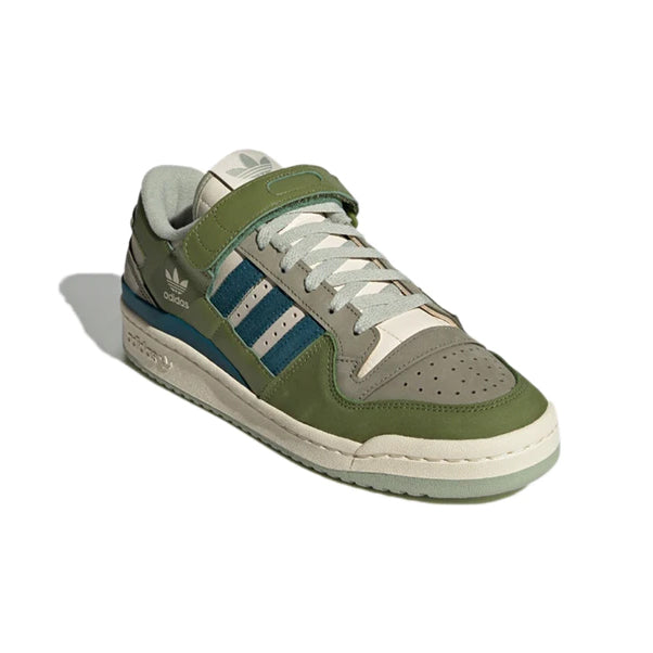 Adidas Forum Low Great Outdoors Tech Olive baskets basses homme et femme en cuir kaki, vue de face