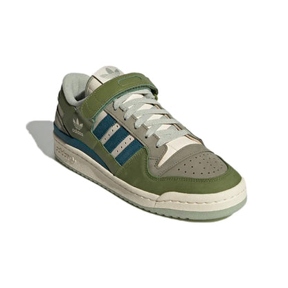 Adidas Forum Low Great Outdoors Tech Olive baskets basses homme et femme en cuir kaki, vue de face