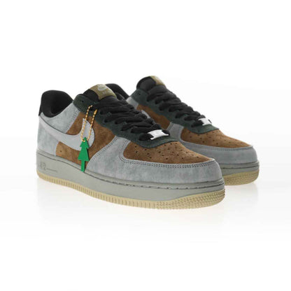 Nike Air Force 1 '07 Christmas Dark Gray Baskets Gris Rouge Homme Femme - 2