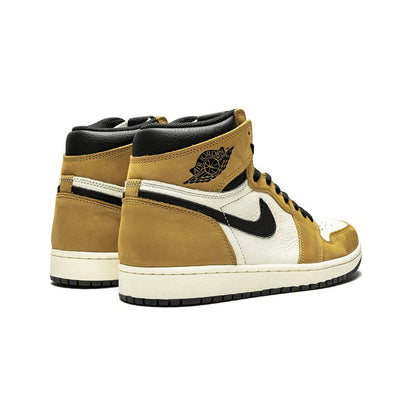 Air Jordan 1 High Rookie Of The Year baskets montantes homme et femme en cuir noir blanc, vue de face